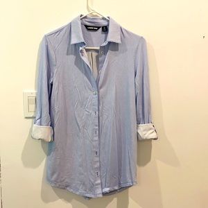 Lands End Striped Button Down Tunic size XS